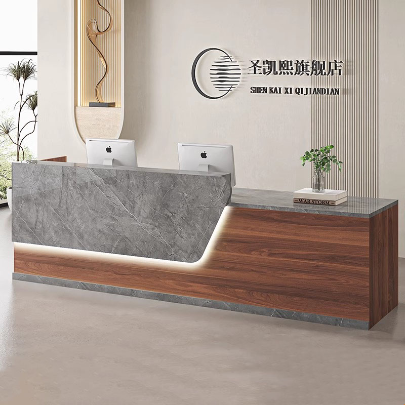 Office Furniture Logo - Mostrador de recepción de belleza para